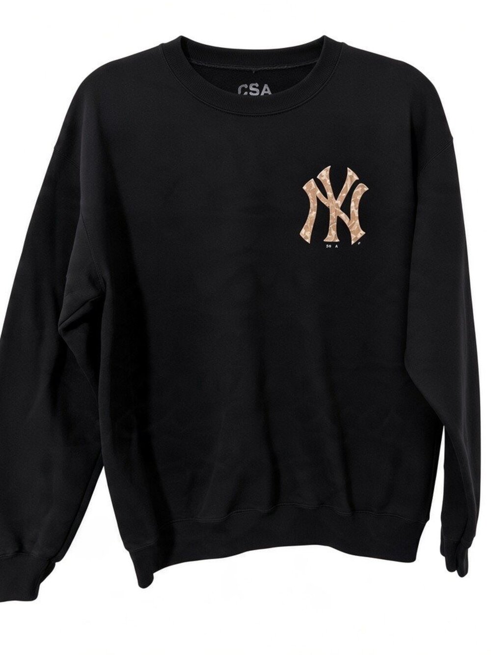 New York Yankees MLB Black & Gold Logo Crewneck Sweatshirt M/M
